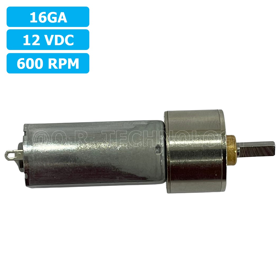 (1ชิ้น) XU908 มอเตอร์ มอเตอร์เกียร์ 16GA 12VDC 600RPM Gear Motor DC 16GA แกนขนาด 3mm D Shaft มอเตอร์ทดเฟือง มอเตอร์รถ