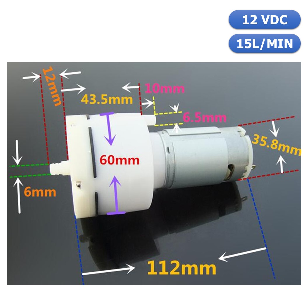 NC370 ปั๊มลม ปั๊มสูญญากาศ ปั๊มออกซิเจน ปั๊มอากาศ ปั๊มเติมออกซิเจน 12VDC 555 Vacuum Air Pump DC12V 15L/Min Air Flow