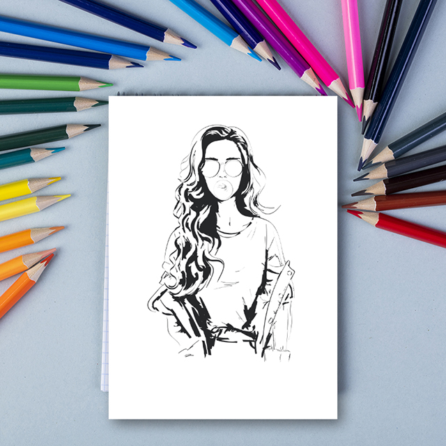 สมุดระบายสีแฟชั่น Fashion Coloring Book 1