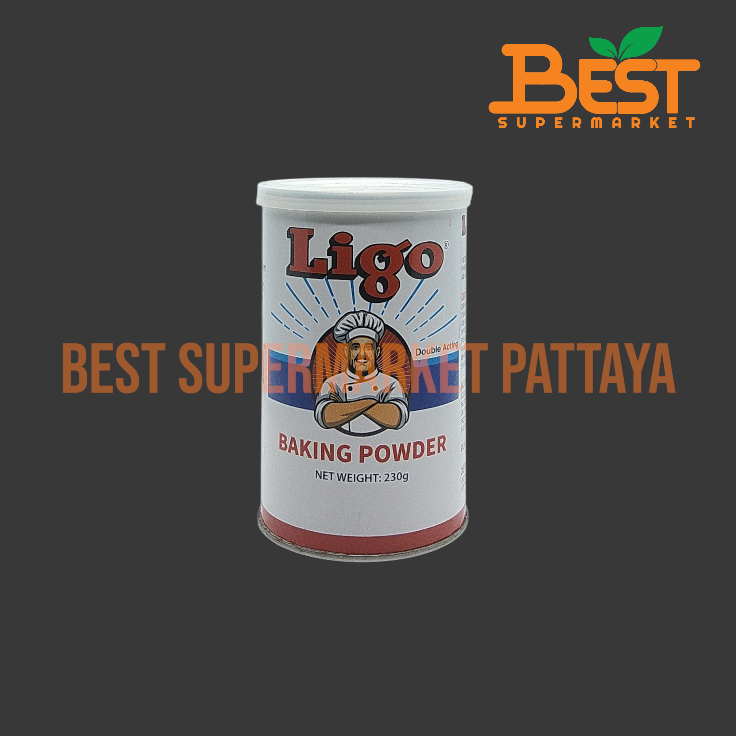 ลิโก้ ผงฟู ดับเบิ้ล แอคติ้ง 230 กรัม Ligo Baking Powder Double Acting 230 g.