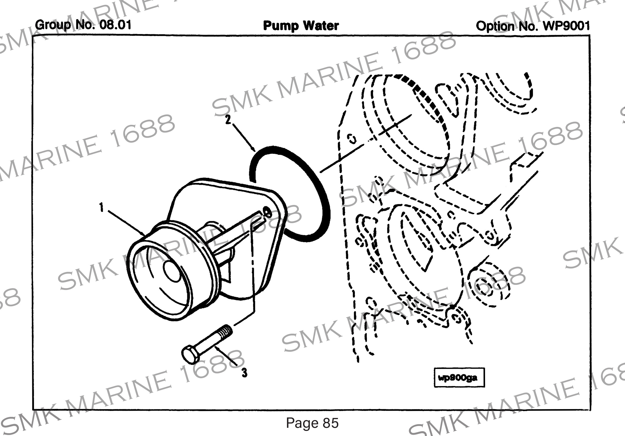 Cummins B Series 3xxxxxx Water Pump / ปั๊มน้ำจืด
