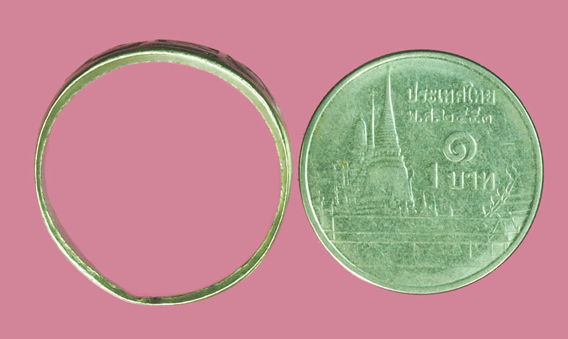 *39617 แหวนหลวงพ่อมงคลบพิตร วัดมงคลบพิตร อยุธยา เนื้ออัลปาก้า ชุบนิเกิล 12