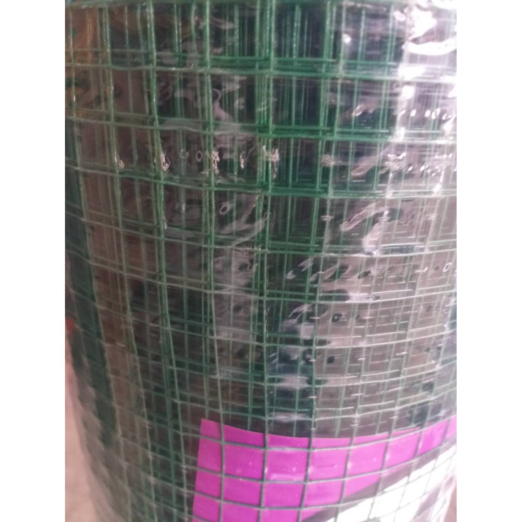 ลวดตาข่าย เคลือบ PVC สีเขียว (ราคารวมแวท) ลวดเบอร์ 24 ตา 1/2'' ตะแกรงพลาสติก พีวีซี