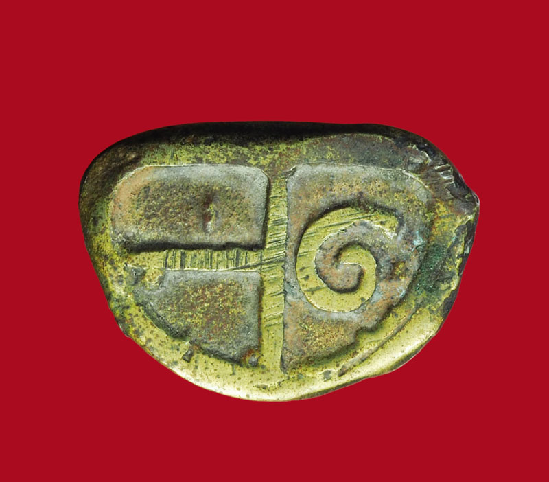 *31150 พระสังกัจจายณ์ ก้นเลข 1 เนื้อทองเหลืองเก่า ไม่ทราบที่และปีสร้าง 13