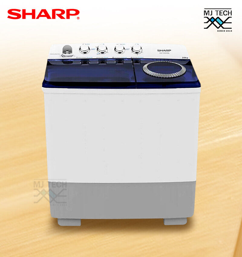 SHARP เครื่องซักผ้า 2 ถัง ขนาด 20 กก. รุ่น ES-TW200BL