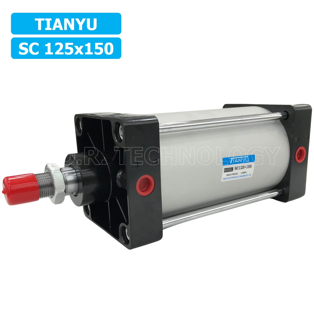 (1ชิ้น) SC 125x150 กระบอกลม รุ่นมาตรฐาน กระบอกลม 4 เสา Standard Cylinder Air Pneumatic แบบสี่เสา