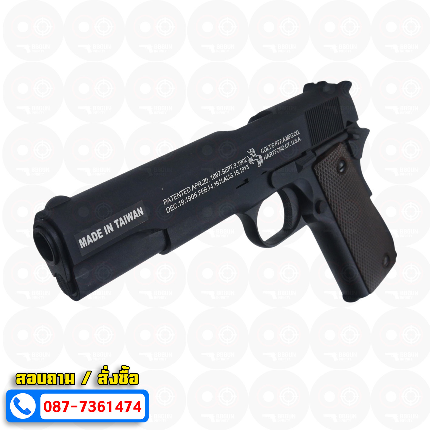บีบีกันอัดแก๊ส KJ Works - Colt M1911 A1 BB GUN