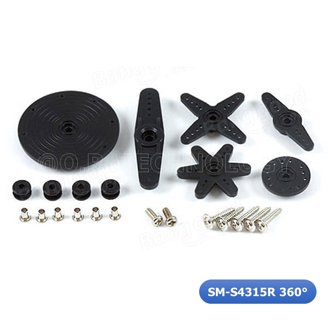 (1ชิ้น) NA303 เซอร์โวมอเตอร์ Spring RC SM-S4315R Continuous Rotation Robot Metal Gear Servo 15KG 360 องศา