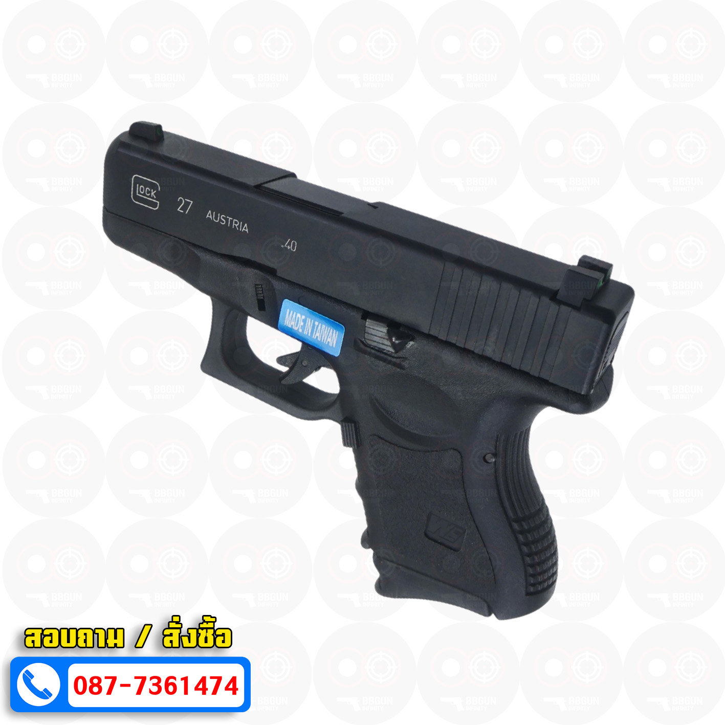 บีบีกันอัดแก๊ส WE Glock 27 Gen 3 สีดำ BB GUN
