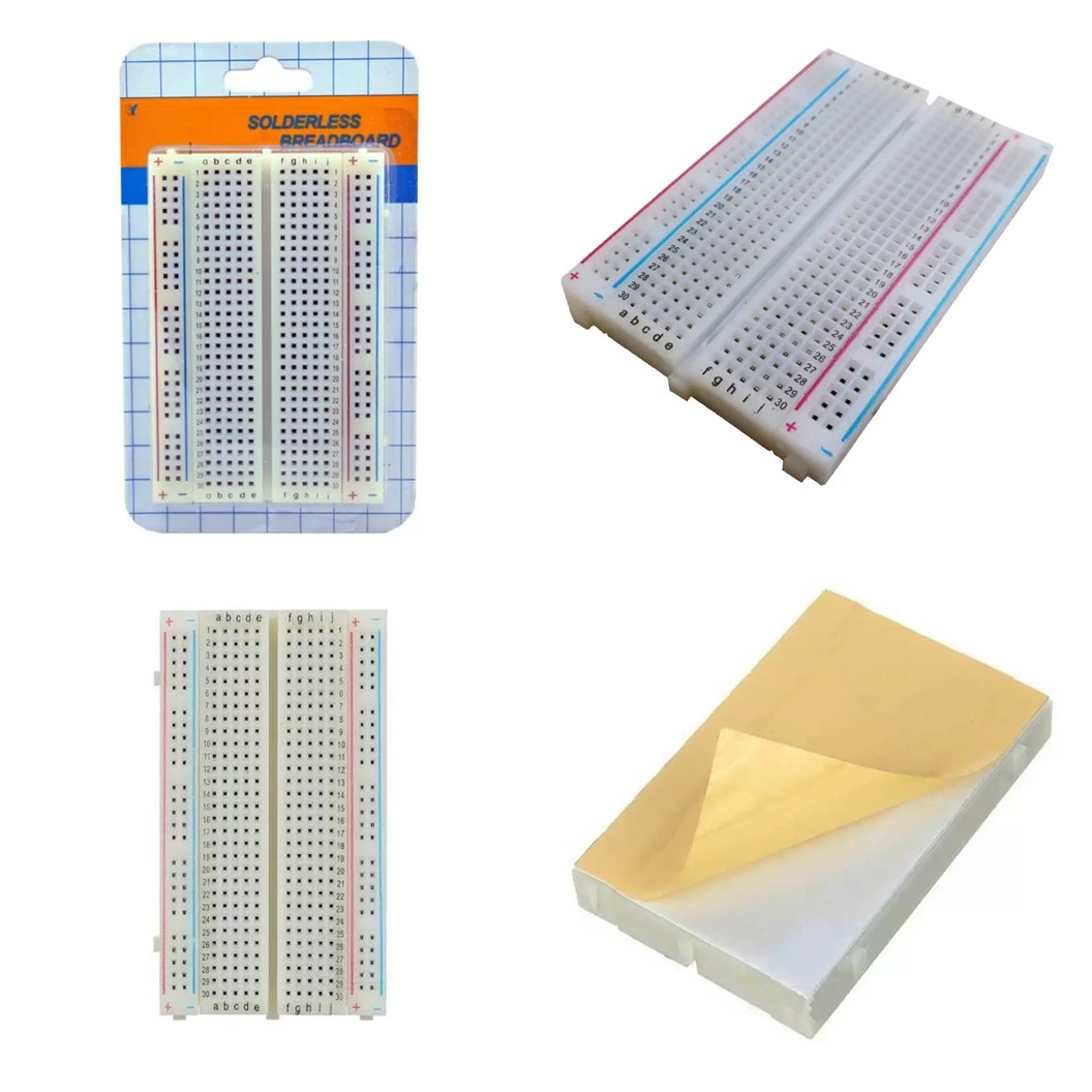 บอร์ดทดลอง 400จุด/830จุด/840จุด Breadboard Protoboard Solderless โฟโต้บอร์ด Bread board MB-102/GL-12 บอร์ดทดลองเล็ก/ใหญ่ 400/830/840Hole /โมดูลจ่ายไฟ 3.3V 5VDC