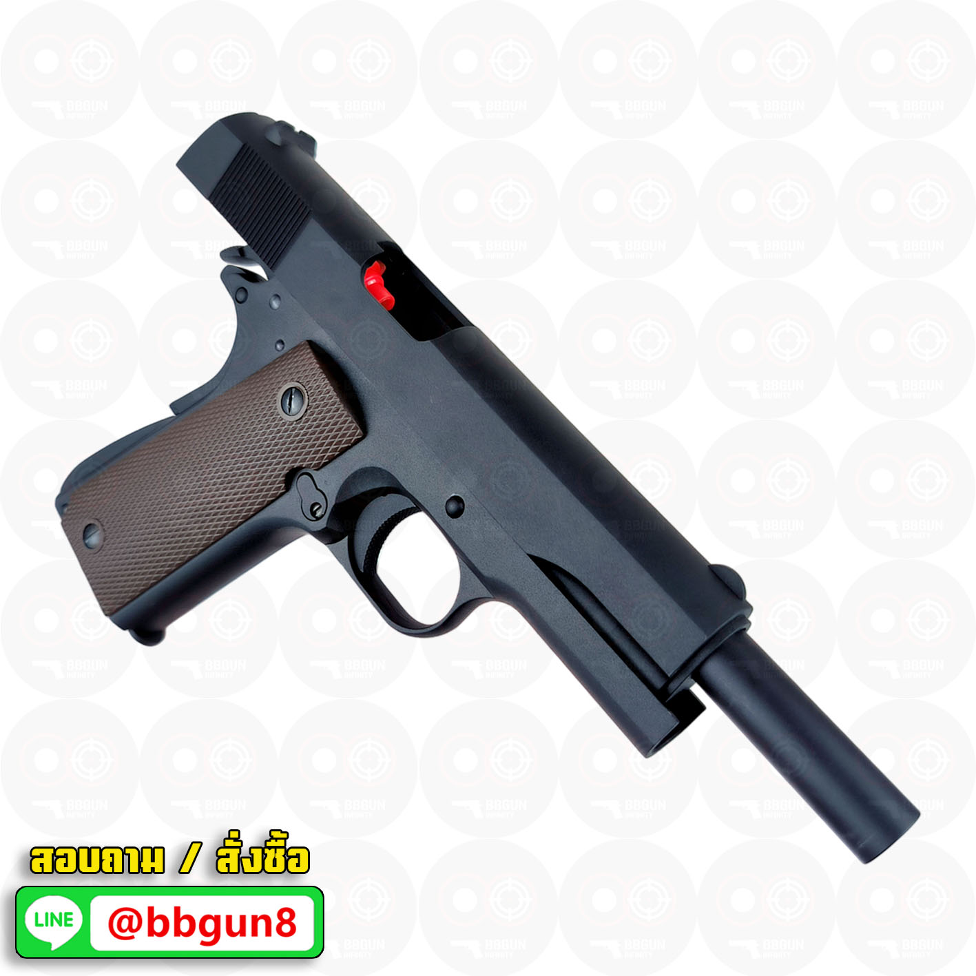 บีบีกันอัดแก๊ส KJ Works - Colt M1911 A1 (ได้ 2 แม็กกาซีน GAS/CO2) BB GUN