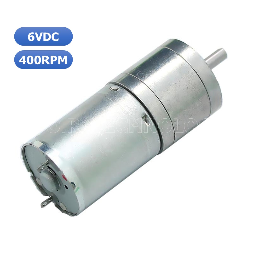 (1ชิ้น) JB350 มอเตอร์ มอเตอร์เกียร์ มอเตอร์อเนกประสงค์ 25GA-370 6VDC 400RPM DC Gear Motor (Shaft D, 4mm)