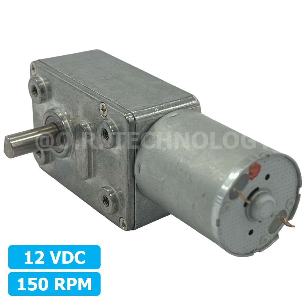 JB120 มอเตอร์วอร์มเกียร์ JGY370 12VDC 150RPM DC Metal Worm Gear Motor Brushed มอเตอร์เกียร์ แกน 1ข้าง JGY-370 มอเตอร์ตัวหนอน