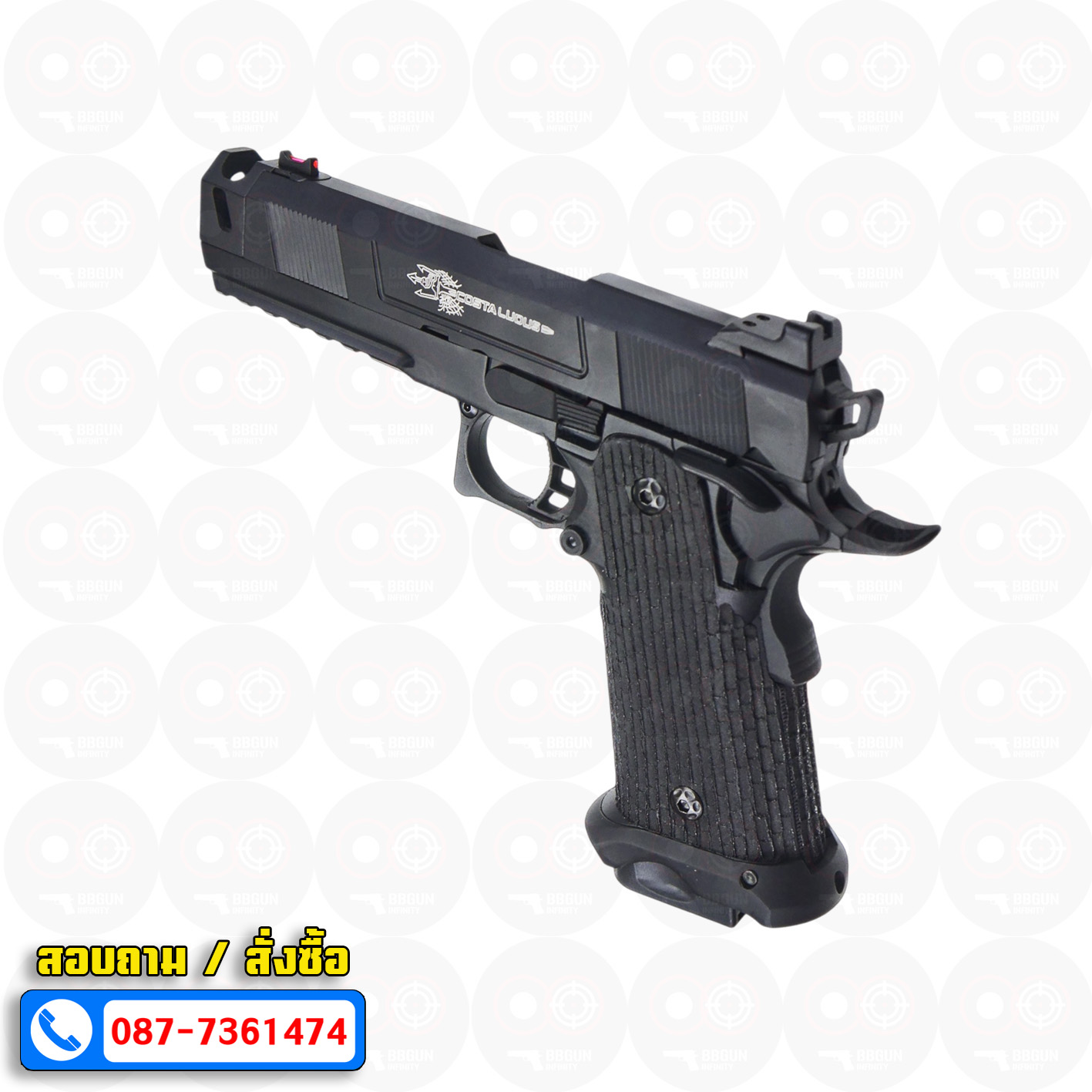 บีบีกันอัดแก๊ส Army Armament R501 Costa Carry Comp - Black BB GUN