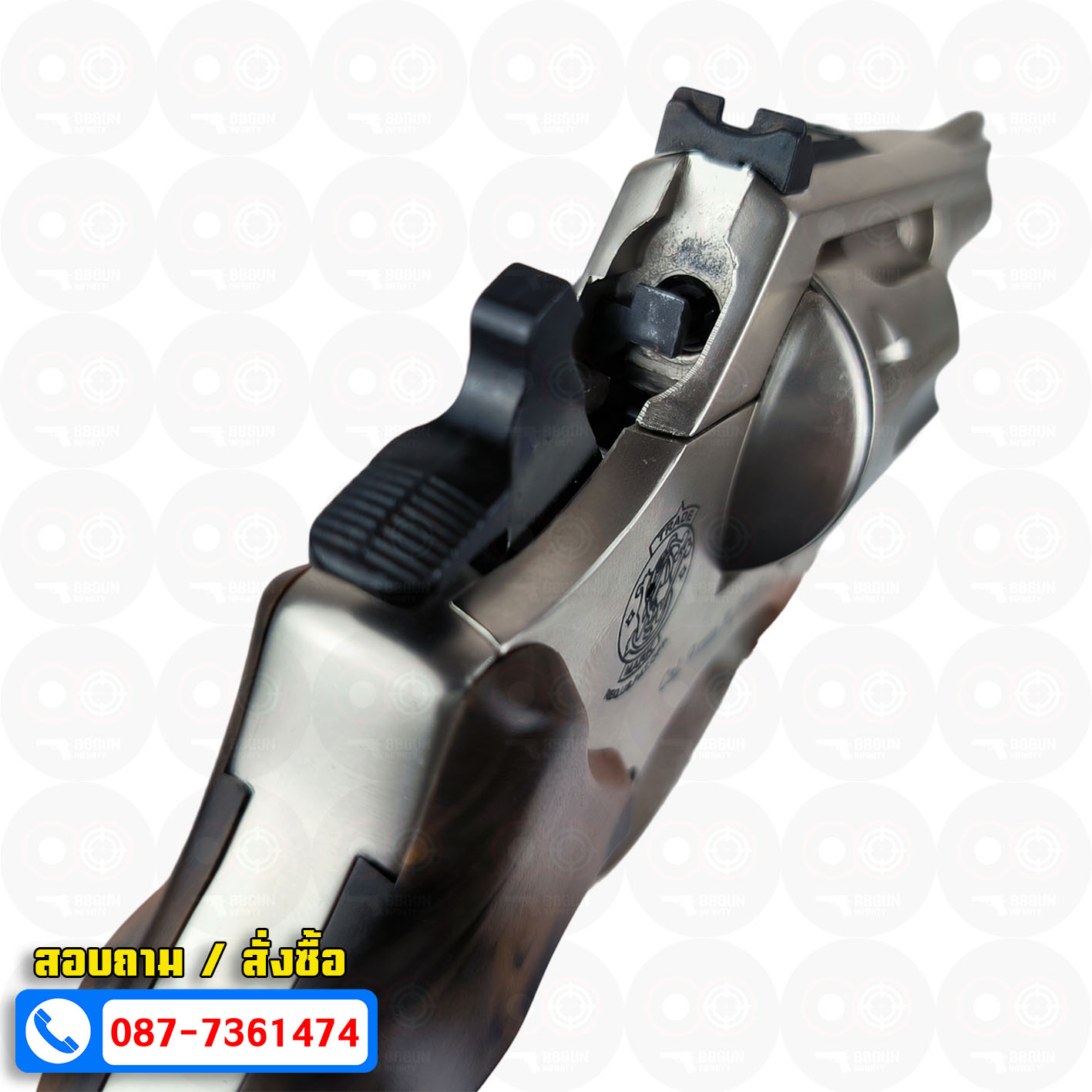 Ekol Lite แบลงค์กัน ลูกโม่ 2 นิ้ว สีซาติน (Satin) Smith & Wesson blank gun Revolver 2 inch