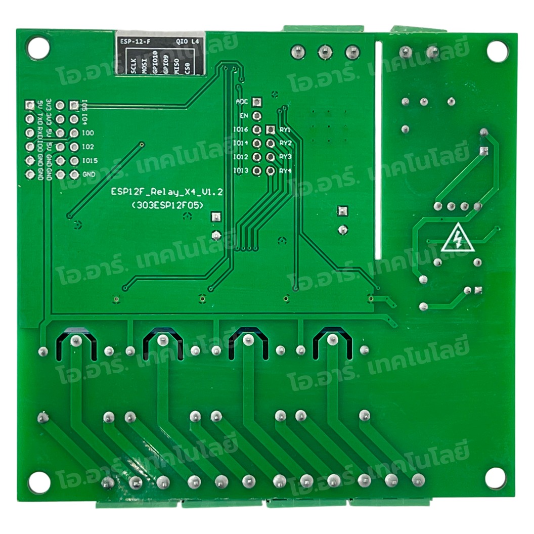 ESP12F-Relay-X4 บอร์ด ESP8266 พร้อมรีเลย์ 4 ช่อง AC/DC 220VAC/7-30VDC ESP12F WiFi Bluetooth 4 Channel Relay module Development board