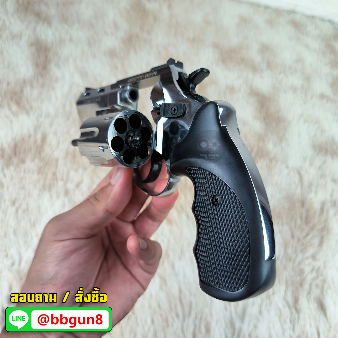 แบลงค์กันลูกโม่ 3 นิ้ว สีเงินเงา Zoraki R2 TD3 Blank Gun