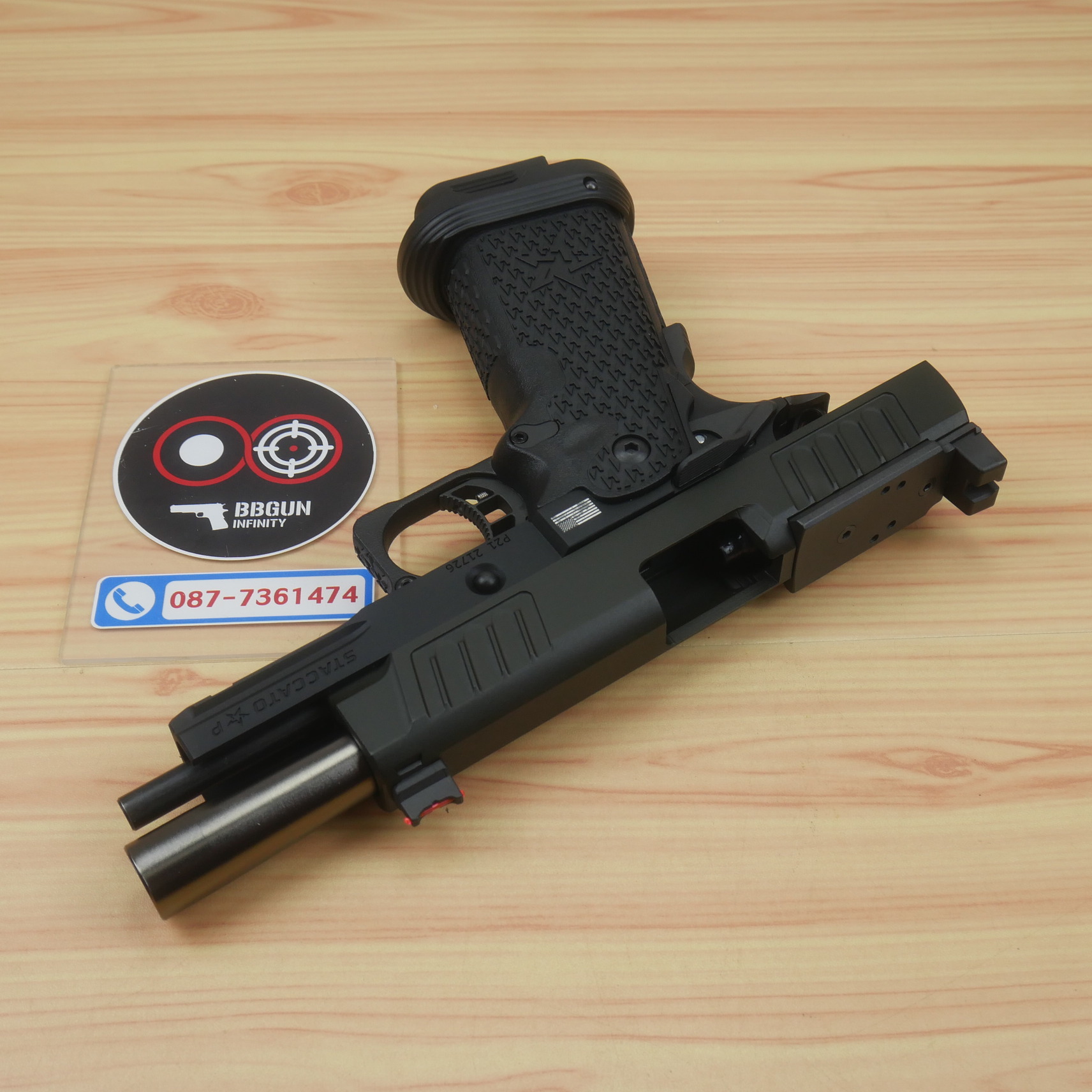 บีบีกันอัดแก๊ส ARMY R611-3 EMG Staccato P 2011 VIP Grip BB GUN