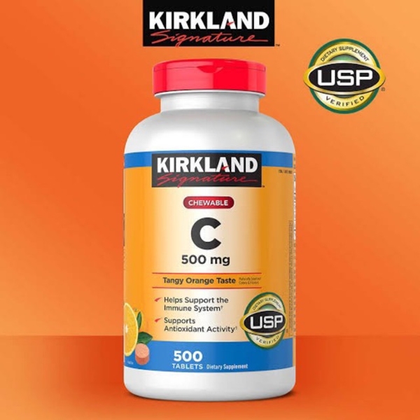 Kirkland Vitamin C 500 mg 500 Chewable tablets วิตามินซี แบบเคี้ยว อร่อย ทานง่าย จากอเมริกาค่ะ