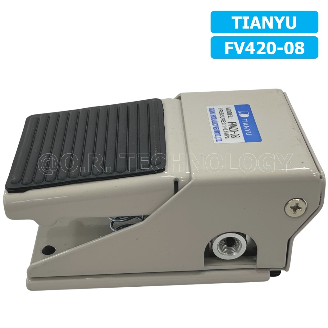 (1ชิ้น) FV420-08 เท้าเหยียบลม วาล์วเท้าเหยียบ สวิทซ์เท้าเหยียบลม Air Foot Switch Valve Pneumatic TIANYU