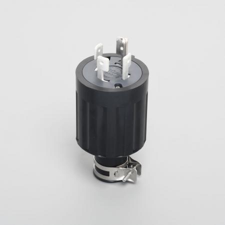 4662R AMERICAN DENKI 3-Pole 4-Wire Grounding 60A 600V Plug (Rubber Housing)