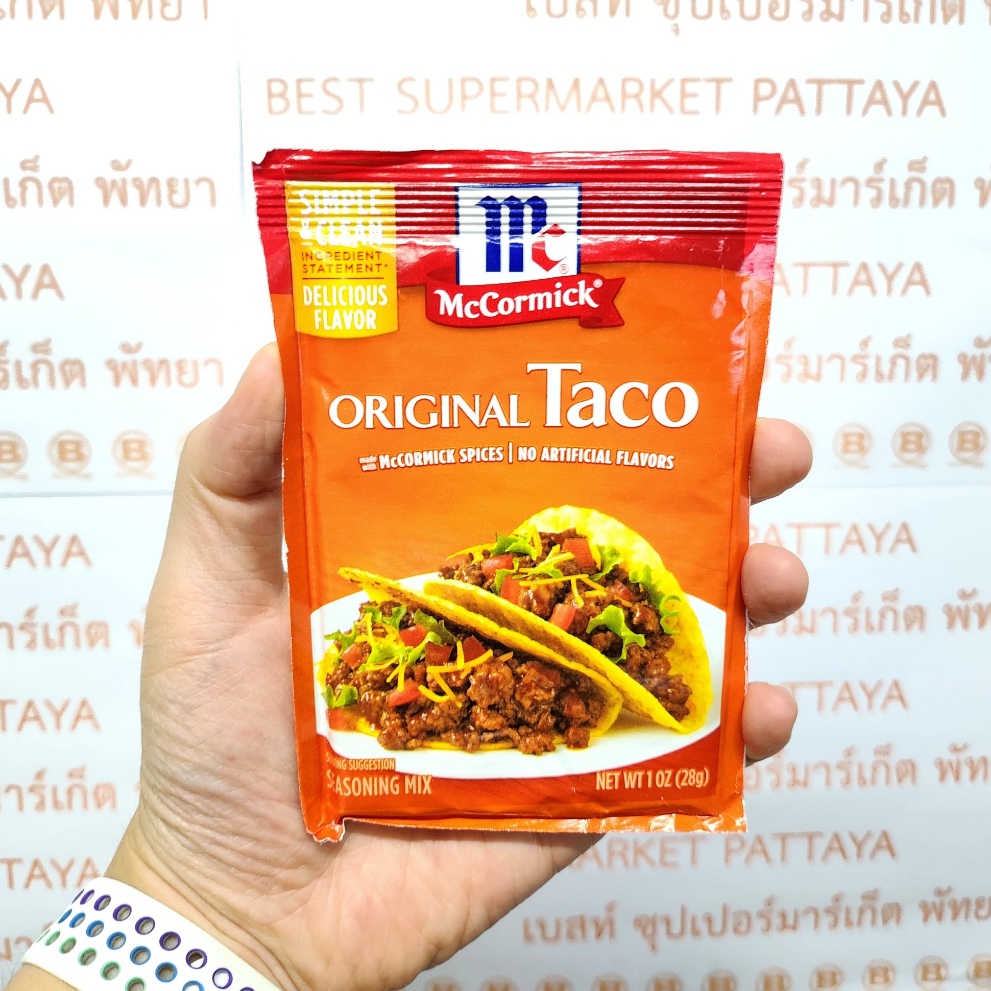แม็คคอร์มิค ซอสผงสำหรับทำทาโก้ 28 กรัม McCormick Original Taco Seasoning Mix 28 g.