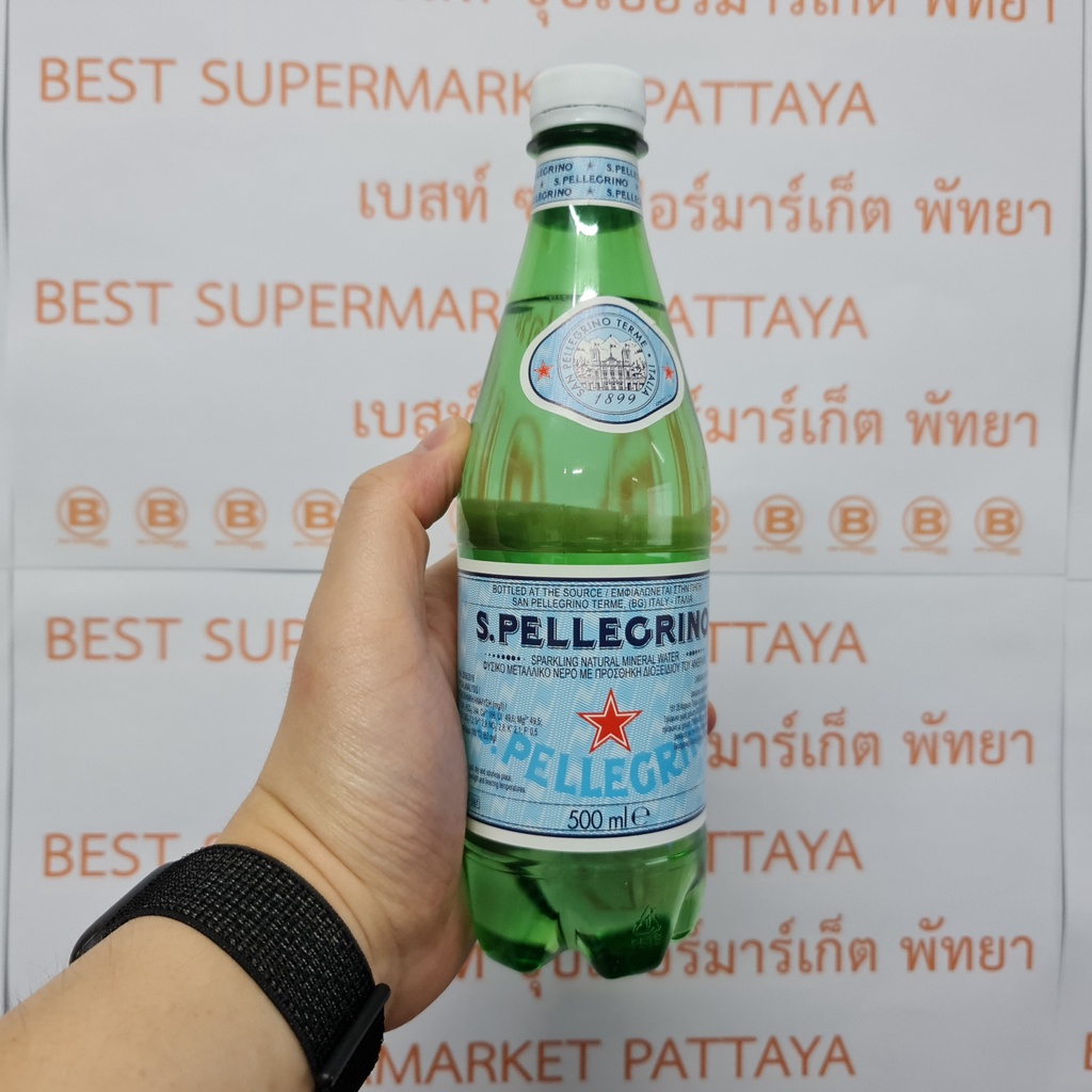 ซาน เพลลีกรีโน สปาร์คกลิ้ง มิเนรัล วอเตอร์ น้ำแร่ธรรมชาติชนิดมีฟอง 500 มล. S.Pellegrino Sparkling Natural Water 500 ml.