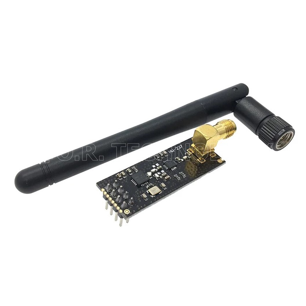 (1ชิ้น) AA102 โมดูลส่งข้อมูลไร้สาย พร้อมเสาสัญญาณ NRF24L01+PA+LNA with Antenna 1100 Meters Wireless Module โมดูลสื่อสารไร้สาย