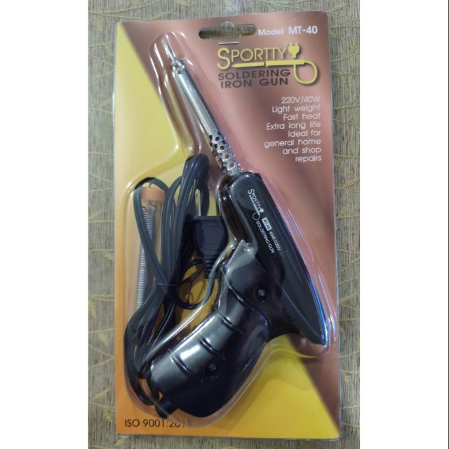 หัวแร้งไฟฟ้าปืน Sporty MT-40 W ตัว หัวแร้งปืน(ราคารวมแวท)บัดกรีไฟฟ้า หัวแร้งไฟฟ้า หัวแร้งปืนเร่งความร้อน {2200407601}