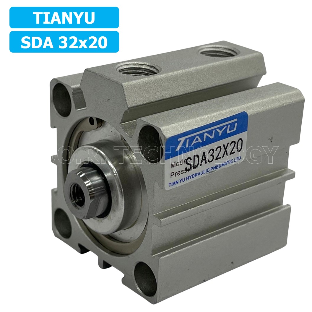 (1ชิ้น) SDA 32x20 กระบอกลมคอมแพค กระบอกลม รุ่นคอมแพค Compact Air Cylinder SDA Series แบบคอมแพค