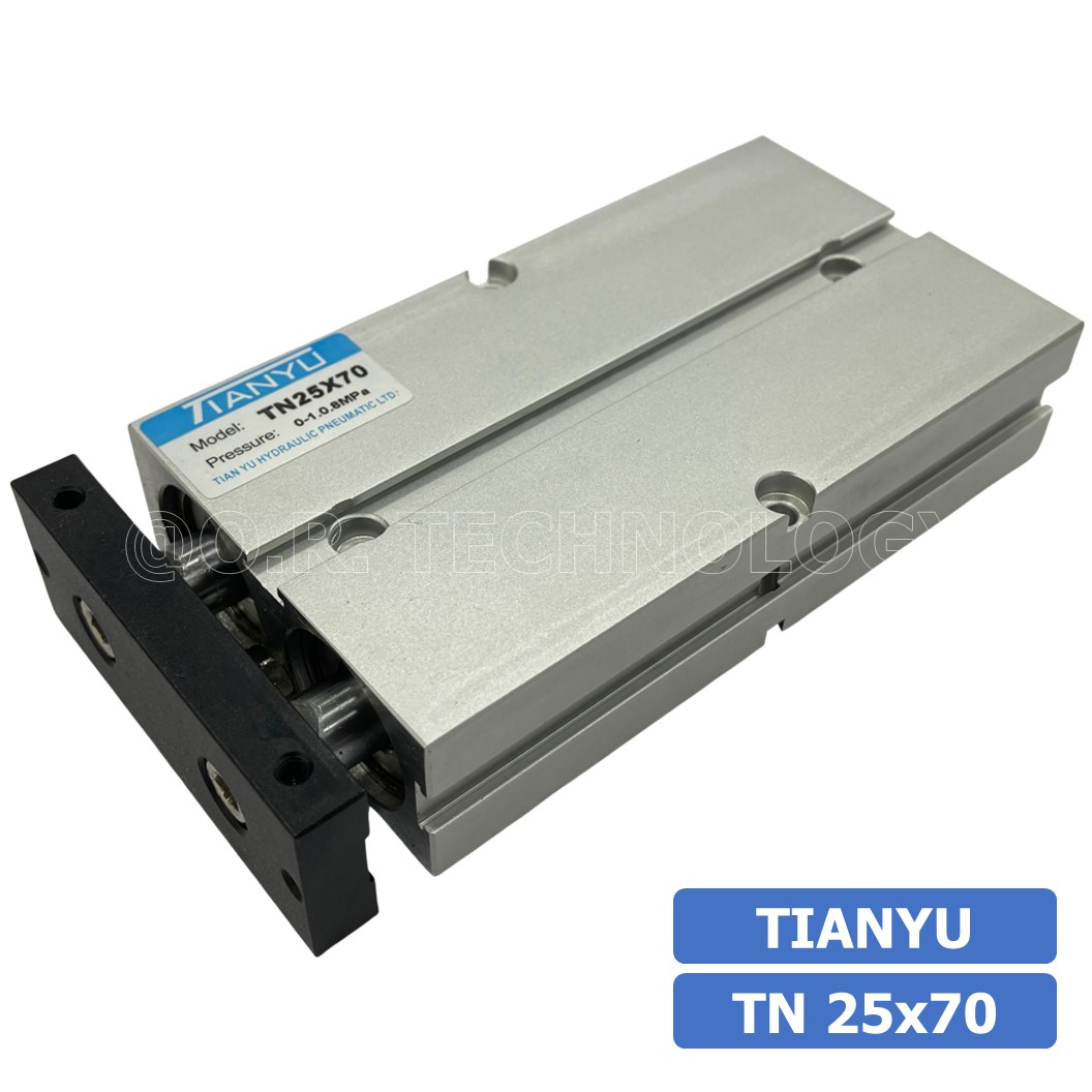 TN25 กระบอกลม แบบแกนคู่ กระบอกลมคอมแพ็ค 2 แกน Twin-Rod Cylinder compact Double-shaft Air Pneumatic (Bore25 x Stroke10-70)