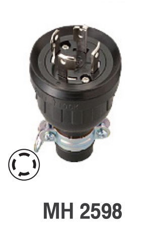 MH2598 MEIKOSHA ปลั๊ก 3P+E 250V 20A Meikosha MH2598 20A 250V