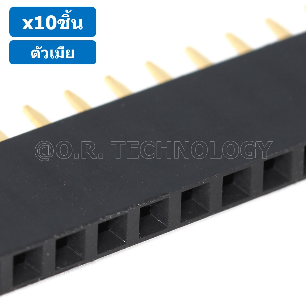 (10ชิ้น) ก้างปลา ตัวเมีย 1x40 Pin 2.54mm Single Row Pin Female Header Connector ขาต่อบอร์ด ขารอง PCB 40pin ตัวเมีย