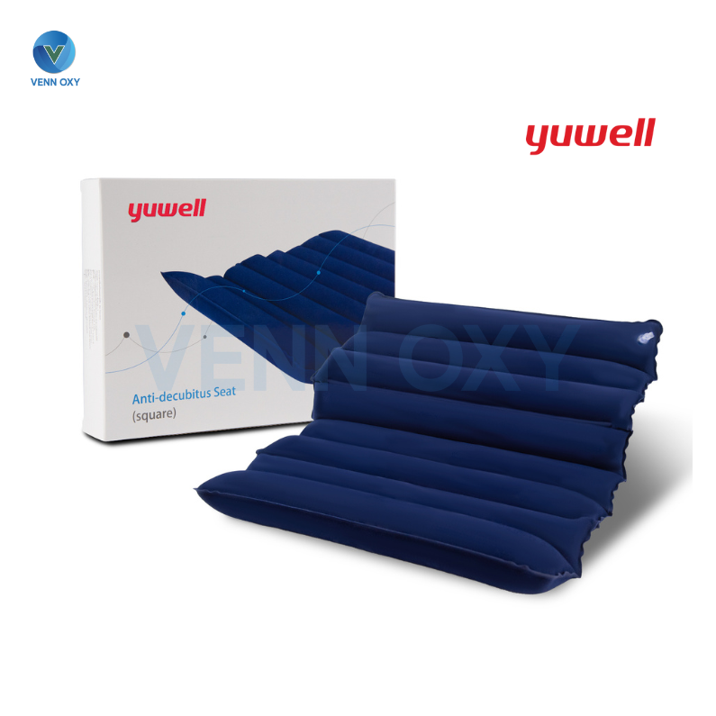 เบาะลมรองนั่ง ป้องกันการกดทับ Yuwell ทรงสี่เหลี่ยม (แบบลอน) - Anti-decubitus Seat (Square)