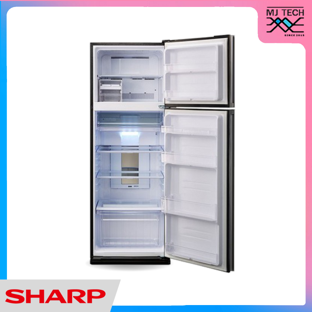 SHARP ตู้เย็น 2 ประตู Inverter ขนาด13.3 Q สีเงิน รุ่น SJ-X380T-SL