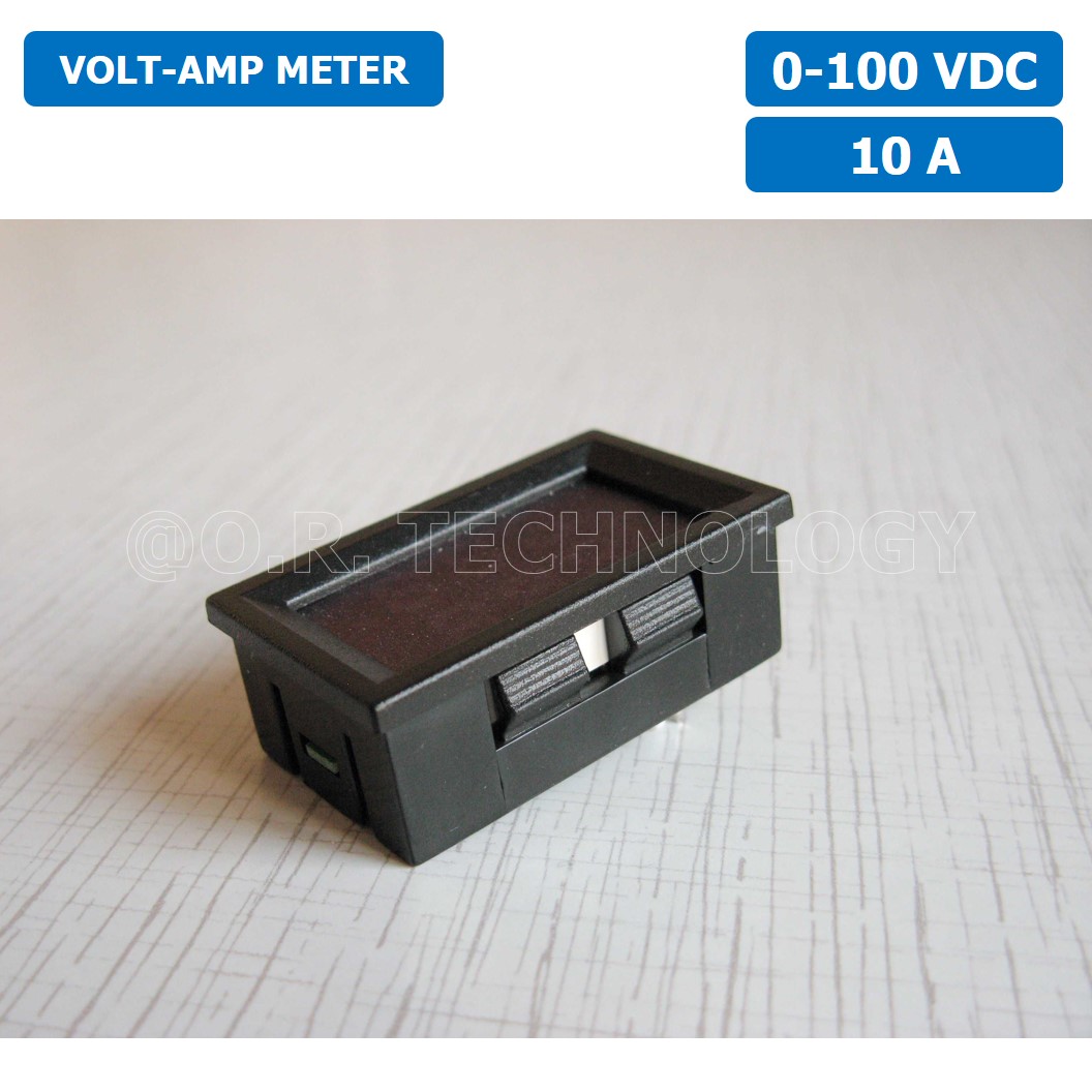 (1ชิ้น) MV430 DC 0-100V 10A เครื่องวัดแรงดัน และกระแสไฟฟ้า LED Voltmeter Current meter Amp meter Dual Digital Meter