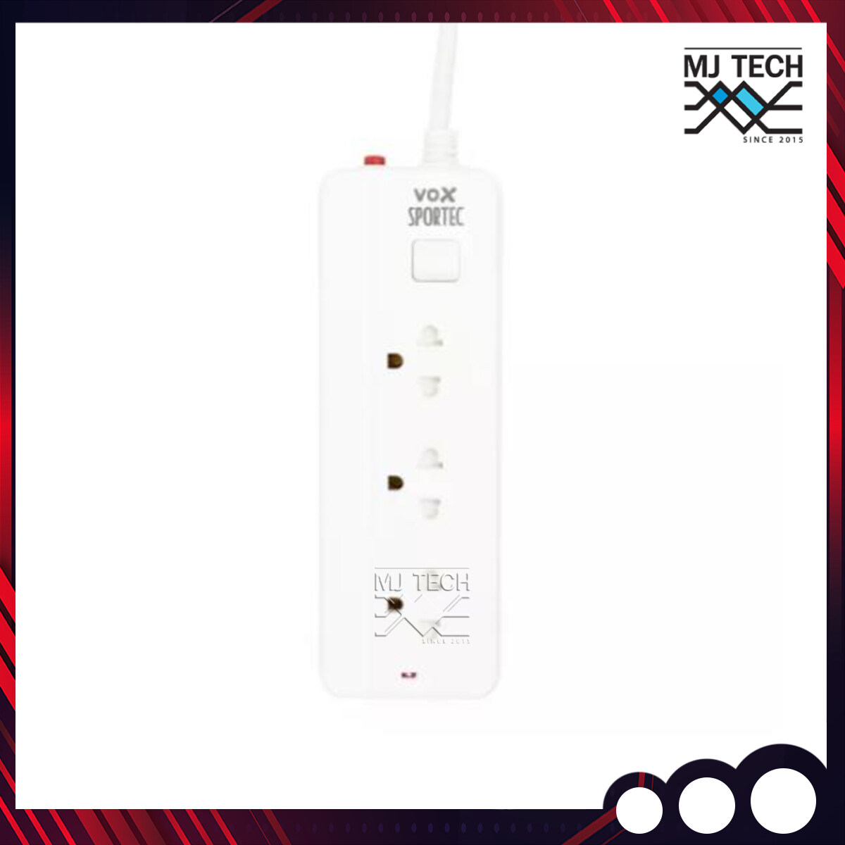 VOX ปลั๊กไฟมาตรฐาน มอก. รุ่น P-130 ปลั๊กไฟ 3 ช่อง 1 สวิทซ์ ความยาวสาย 5 เมตร รับประกัน 3 ปี