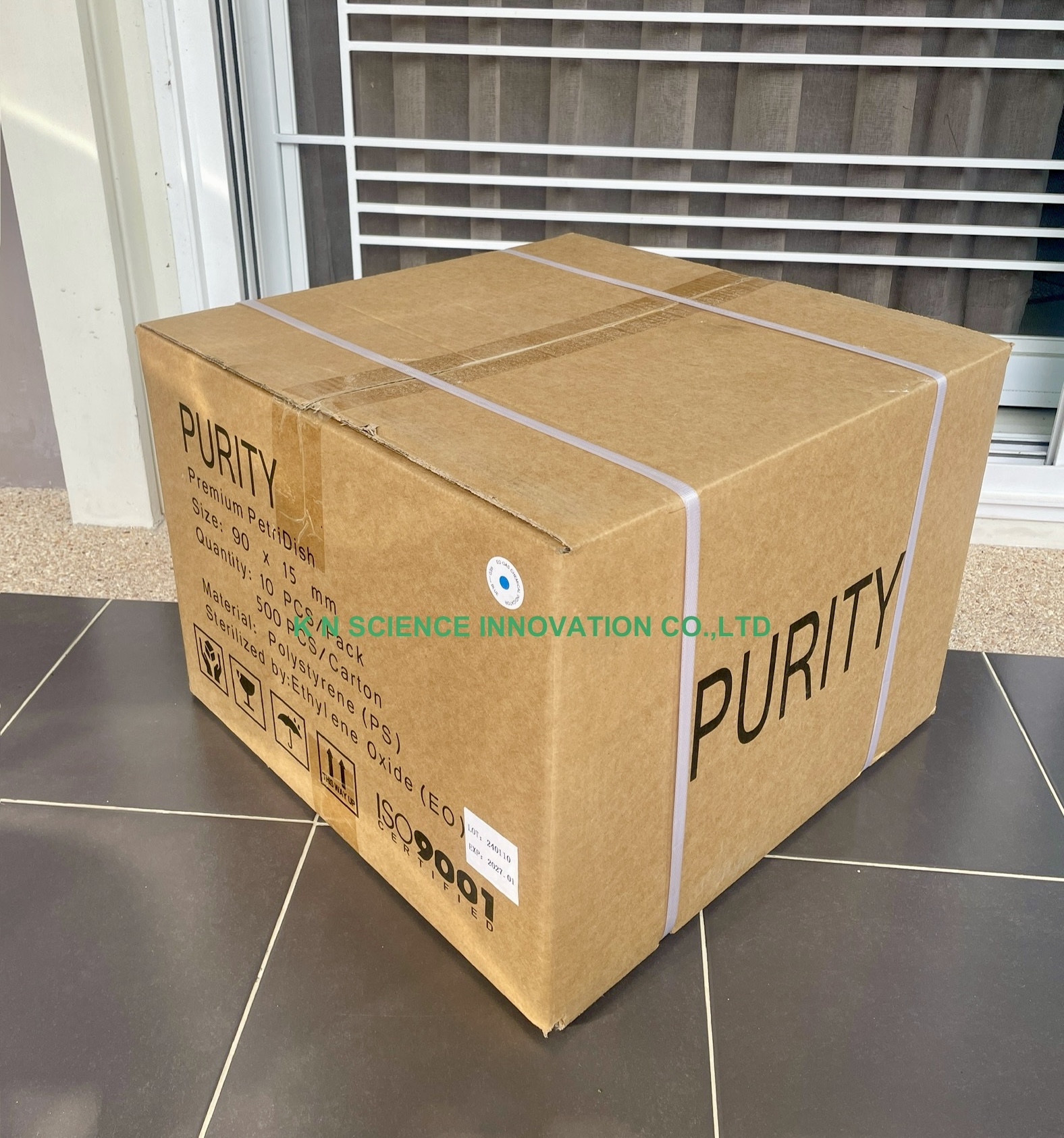 จานเพาะเชื้อพลาสติกปราศจากเชื้อ Premium Petri Dish (PS) Sterile ,90x15 mm ,ยี่ห้อ PURITY (500 pcs / Box) PD9015