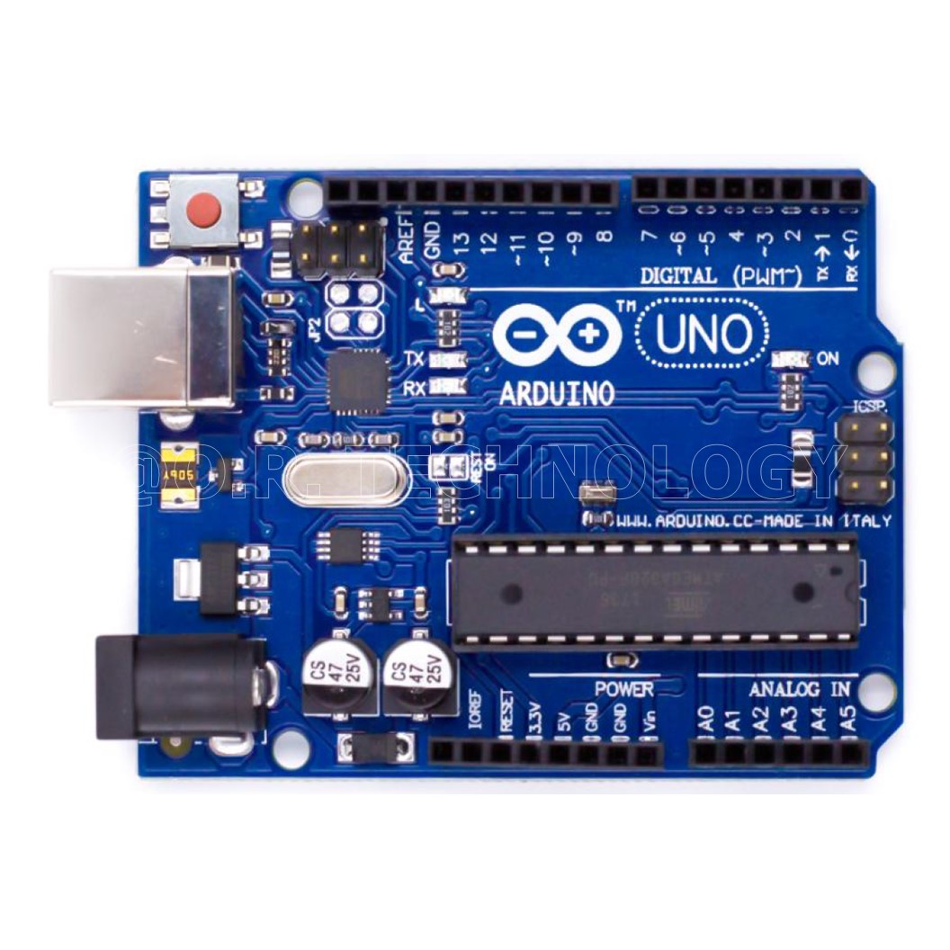 (1ชิ้น) AA001 บอร์ดอาร์ดูโน่ UNO R3 chip ATmega328 พร้อมสาย USB (Arduino UNO R3 DIP Board chip ATmega328 with cable)