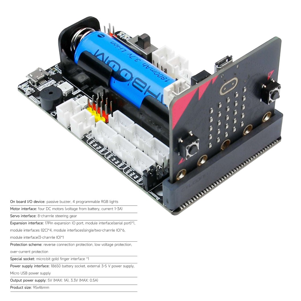 YB-009 (ไม่รวมไมโครบิต) Yahboom บอร์ดขยายขาไมโครบิต Super:bit V2.0 Expansion board for BBC Microbit บอร์ดขยายขา บอร์ดเสริม Superbit V2.0 micro:bit