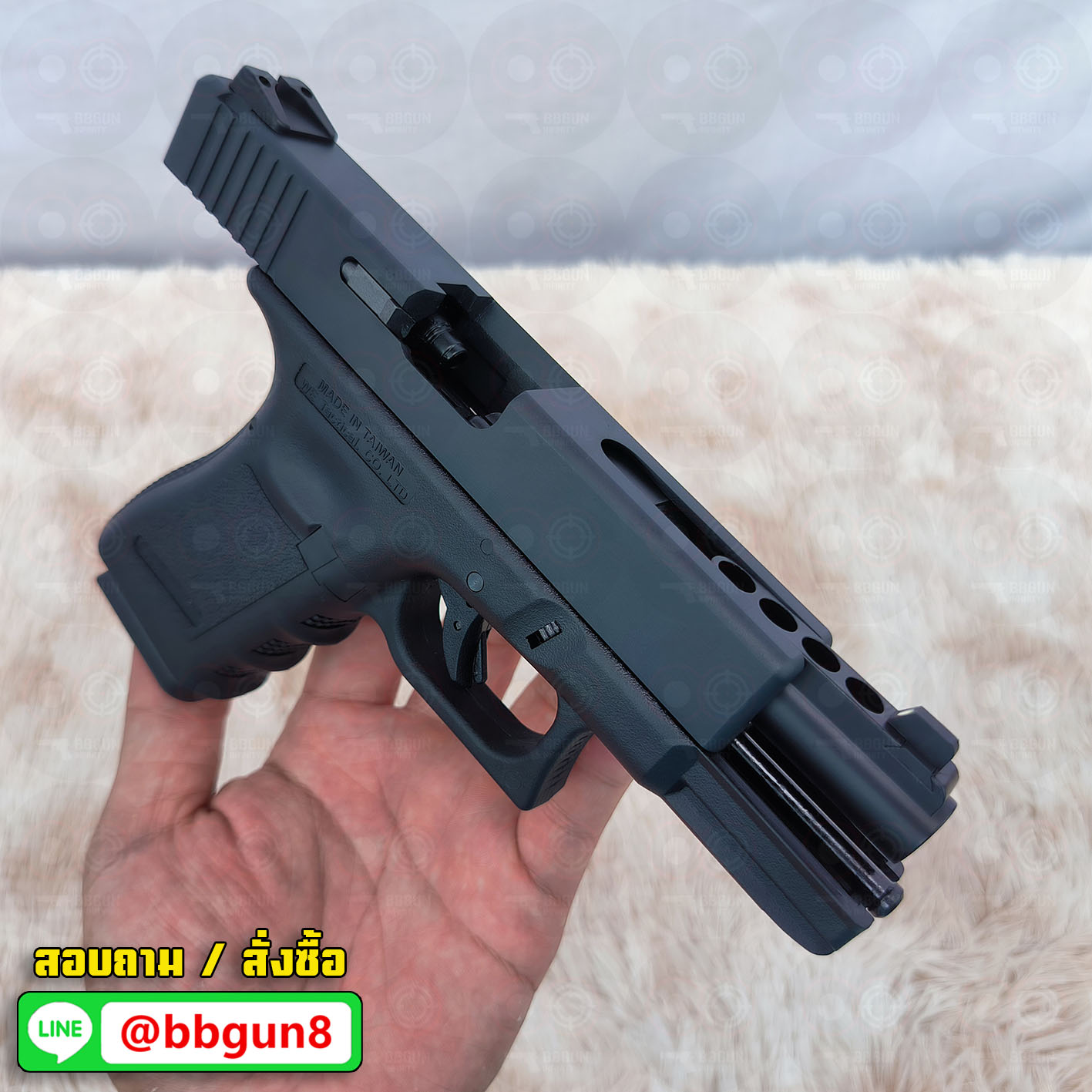 บีบีกันอัดแก๊ส Glock 23 Gen 3 (Full Auto) - WE (Black) BB GUN
