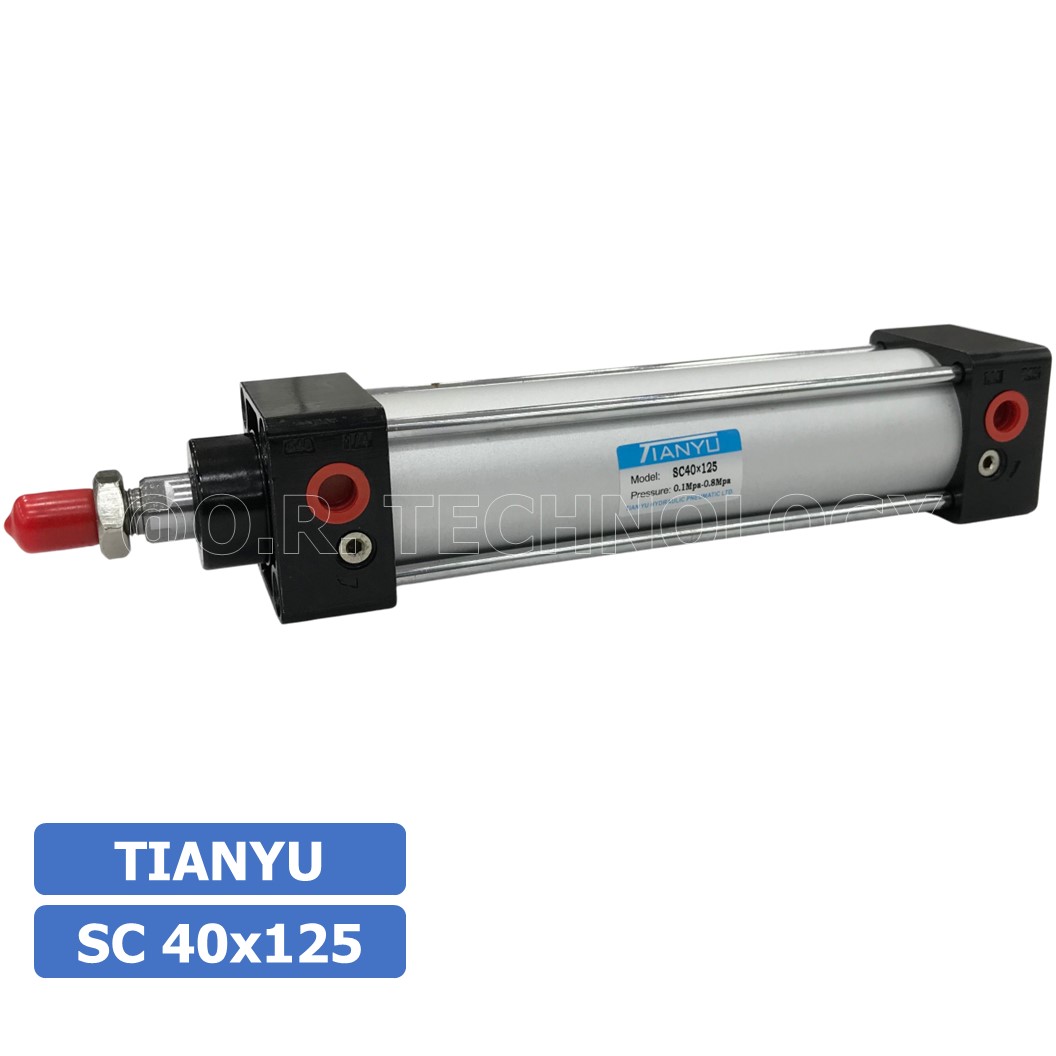 (1ชิ้น) SC 40x125 กระบอกลม รุ่นมาตรฐาน กระบอกลม 4 เสา Standard Cylinder Air Pneumatic แบบสี่เสา