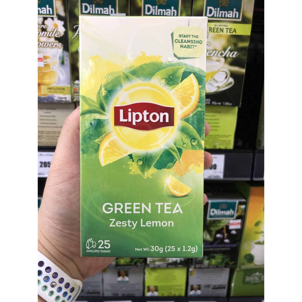 ลิปตัน ชาเขียว กรีนที ชนิดซอง 25 ซอง Lipton Green Tea 25 Sachets