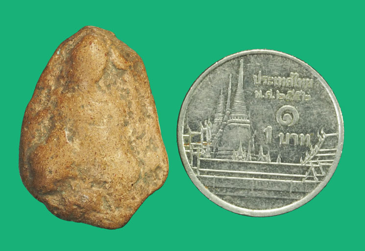 ขายแล้ว*35755 พระนางกำแพง ลูกแป้ง สภาพใช้ เนื้อดิน เก่า 13