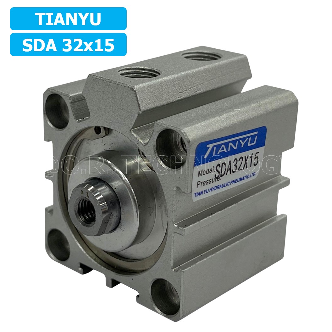 (1ชิ้น) SDA 32x15 กระบอกลมคอมแพค กระบอกลม รุ่นคอมแพค Compact Air Cylinder SDA Series แบบคอมแพค