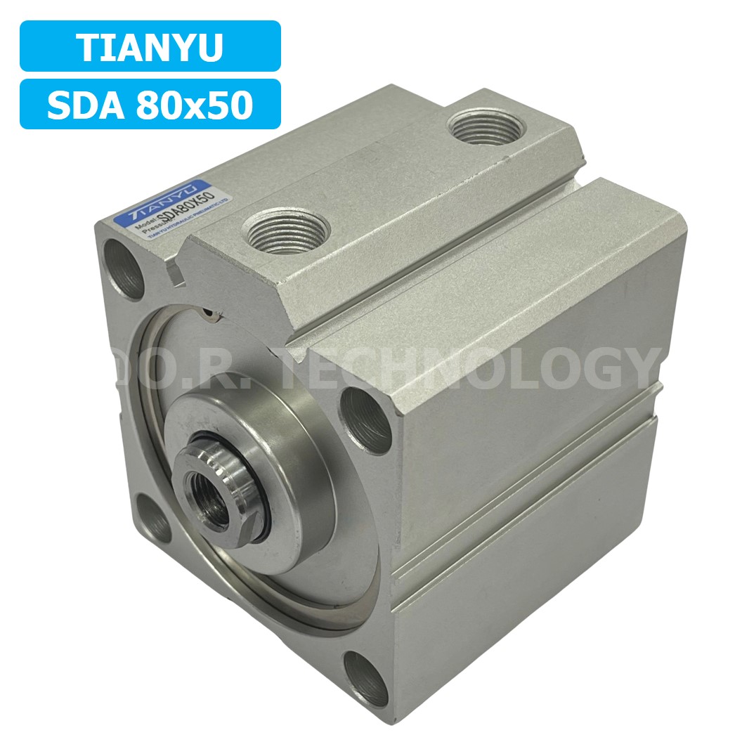 (1ชิ้น) SDA 80x50 กระบอกลมคอมแพค กระบอกลม รุ่นคอมแพค Compact Air Cylinder SDA Series แบบคอมแพค
