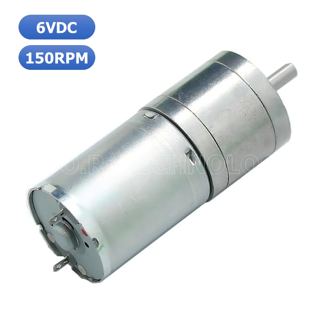 (1ชิ้น) JB348 มอเตอร์ มอเตอร์เกียร์ มอเตอร์อเนกประสงค์ 25GA-370 6VDC 150RPM DC Gear Motor (Shaft D, 4mm)