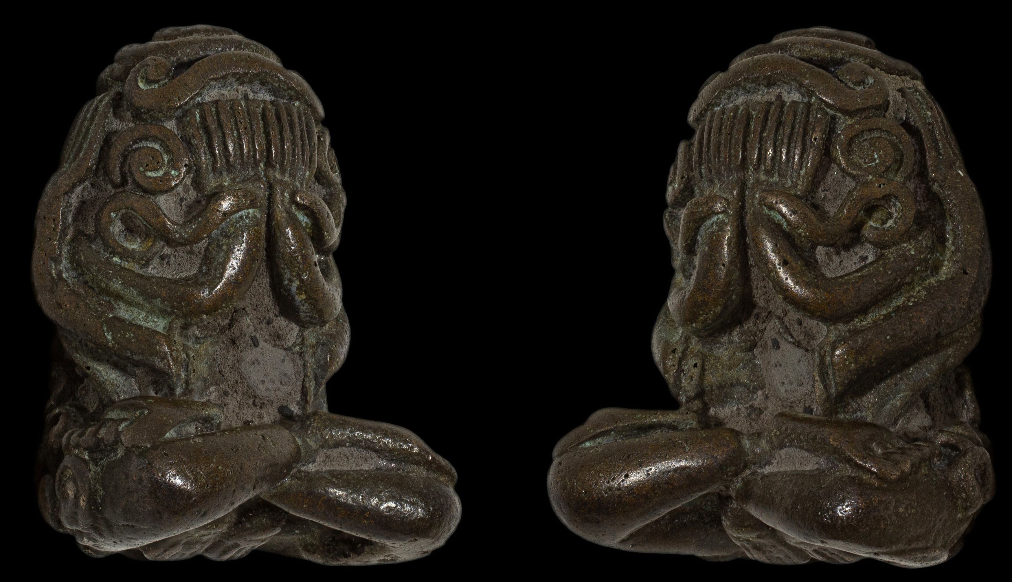 พระปิดตายันต์ยุ่งมหาอุตตโม หลวงปู่เม้า วัดสี่เหลี่ยม ปี 2517