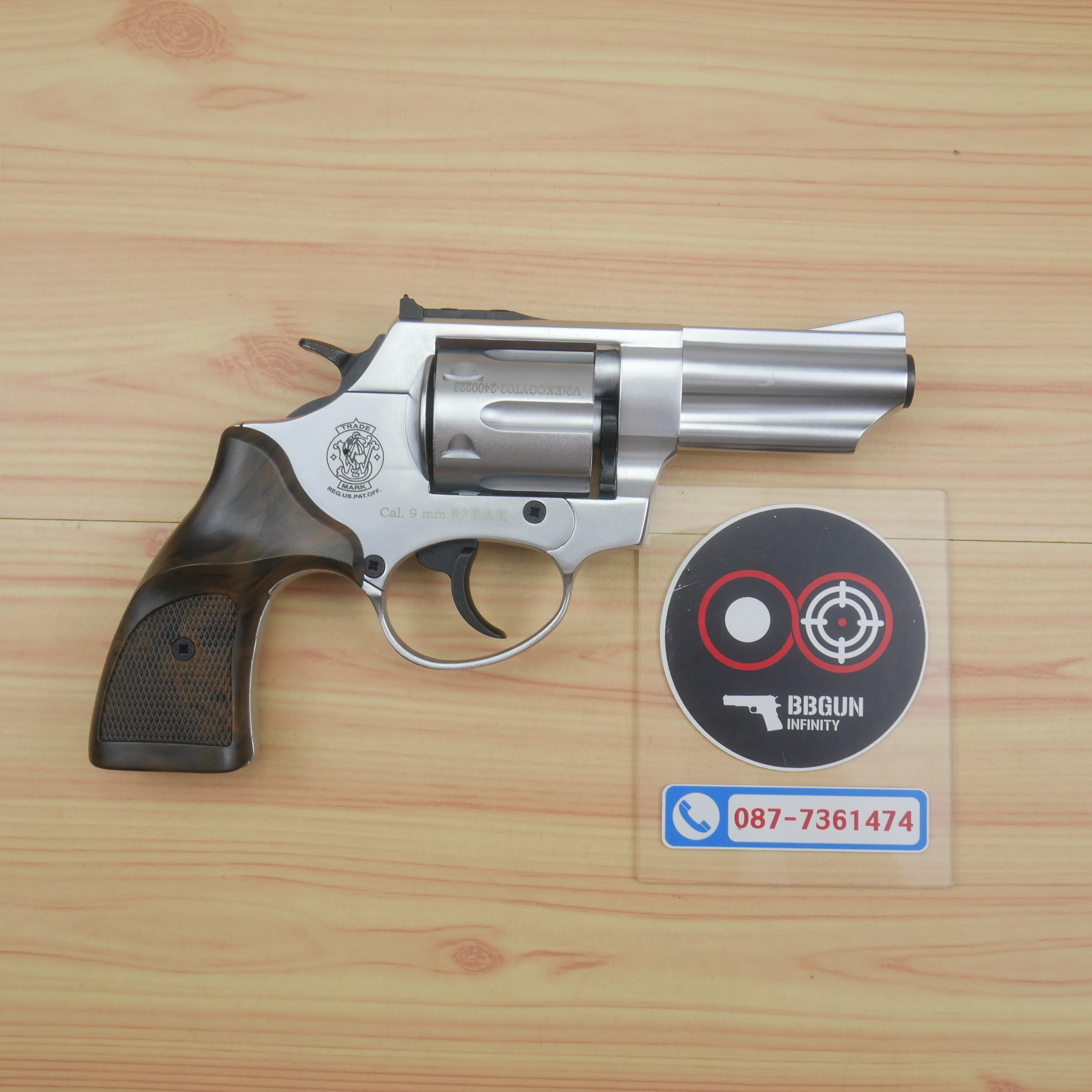 แบลงค์กัน ลูกโม่ Ekol Viper 3 นิ้ว สีเงินด้าน Revolver 3" Blank Gun