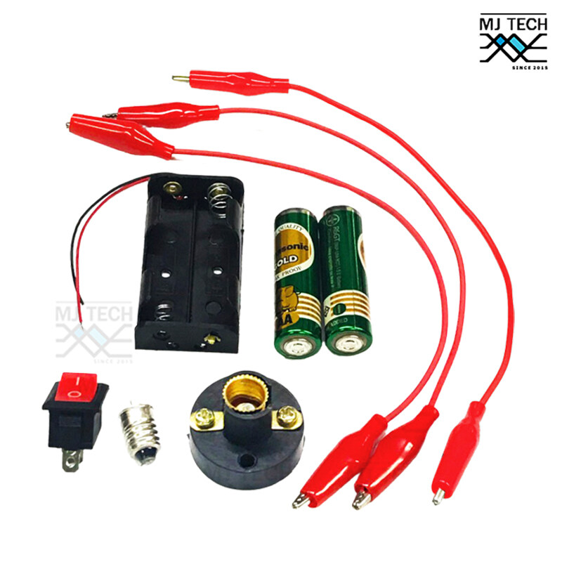 ชุดสอนวงจรไฟฟ้า แสงสว่าง ไฟกระแสตรง DC สำหรับนักเรียน ( ครบชุด )